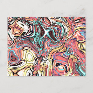 Abstracte 02-Zwemelen en Puddles, Gewijzigd Briefkaart
