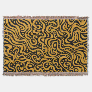 Abstracte 041211 - Gold Color op zwart Deken
