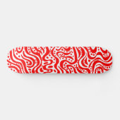 Abstracte 041211v2 - Rood op wit Skateboard (Horizontaal)