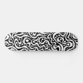 Abstracte 041211v3 - Wit op zwart Skateboard (Horizontaal)