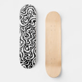 Abstracte 041211v3 - Wit op zwart Skateboard (Voorkant)