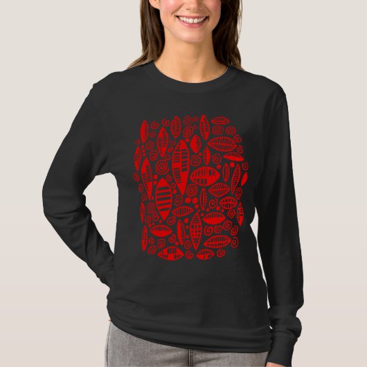 Abstracte 100813 - Rood T-shirt (Voorkant)