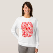 Abstracte 100813 - Rood T-shirt (Voorkant volledig)