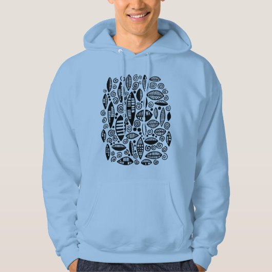 Abstracte 100813 - zwart hoodie (Voorkant)