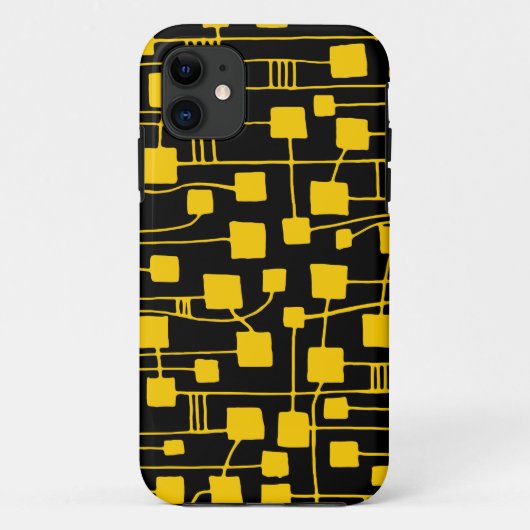 Abstracte 111211 - Amber op zwart Case-Mate iPhone Case (Achterkant)