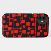 Abstracte 111211 - Rood op zwart Case-Mate iPhone Case (Achterkant (horizontaal))
