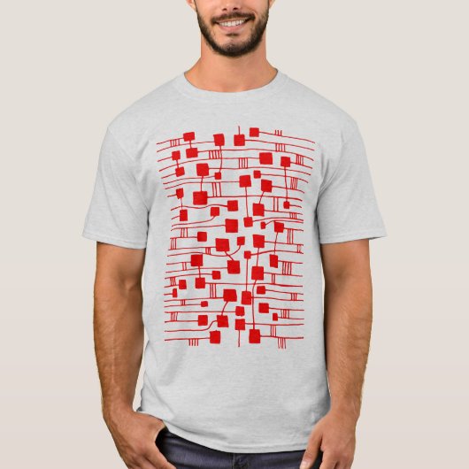 Abstracte 111211 - Rood T-shirt (Voorkant)