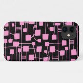 Abstracte 111211 - Roze op zwart Case-Mate iPhone Case (Achterkant (horizontaal))