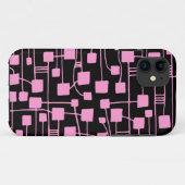 Abstracte 111211 - Roze op zwart Case-Mate iPhone Case (Achterkant (horizontaal))