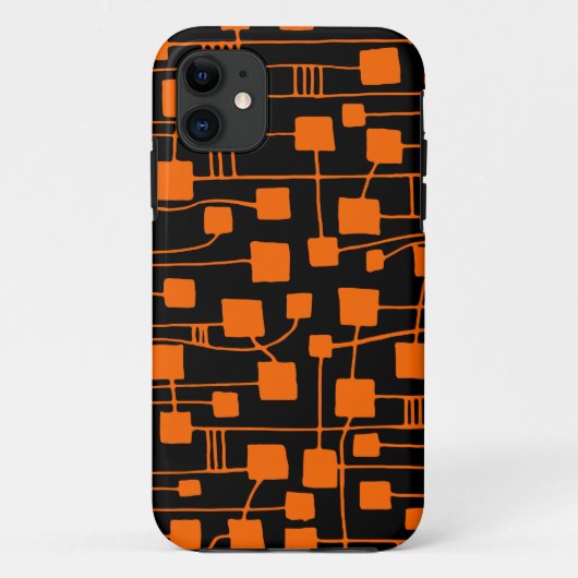 Abstracte 111211 - Sinaasappel op zwart Case-Mate iPhone Case (Achterkant)