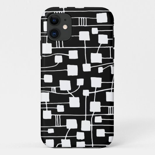 Abstracte 111211 - White on Black Case-Mate iPhone Case (Achterkant)