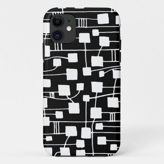 Abstracte 111211 - White on Black Case-Mate iPhone Case (Achterkant)