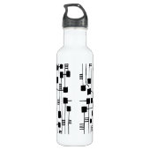 Abstracte 111211 - zwart waterfles (Achterkant)