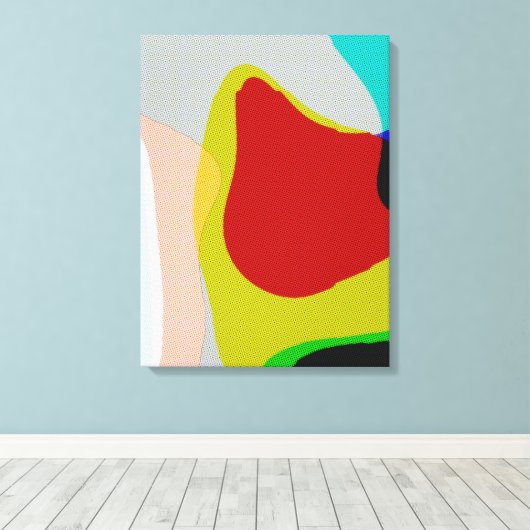 Abstracte 1117 - Colorful Pop Art Canvas Afdruk (Insitu (Houten vloer))