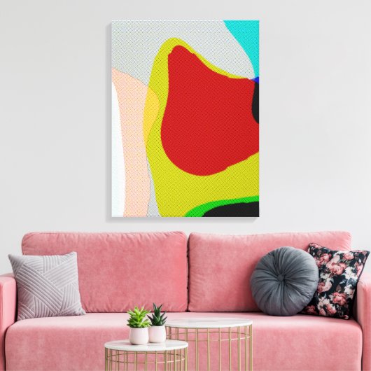 Abstracte 1117 - Colorful Pop Art Canvas Afdruk (Insitu (Woonkamer))