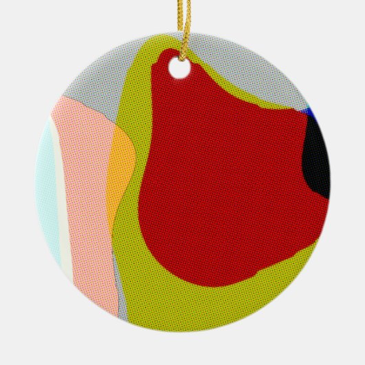 Abstracte 1117 - Colorful Pop Art Keramisch Ornament (Voorkant)