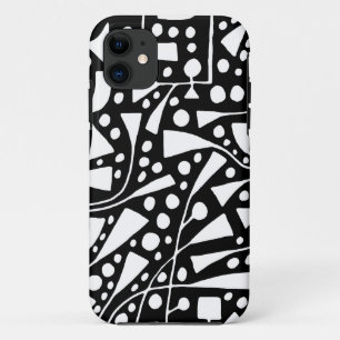 Abstracte 120112 White op zwart Case-Mate iPhone Case