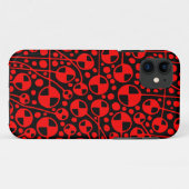Abstracte 130112 v5 Rood op zwart Case-Mate iPhone Case (Achterkant (horizontaal))