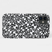 Abstracte 130112 v5 White op zwarte iPhone-draagta Case-Mate iPhone Case (Achterkant (horizontaal))