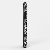 Abstracte 130112 v5 White op zwarte iPhone-draagta Case-Mate iPhone Case (Achterkant/rechts)