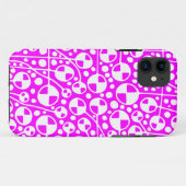 Abstracte 130112 v5 Wit op magenta Case-Mate iPhone Case (Achterkant (horizontaal))