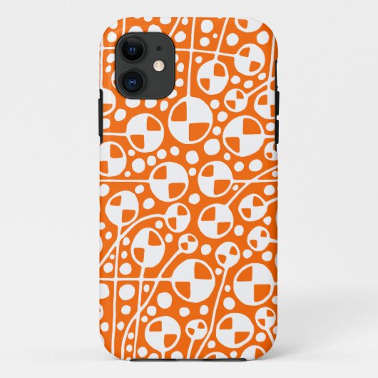 Abstracte 130112 v5 Wit over Sinaasappel Case-Mate iPhone Case (Achterkant)
