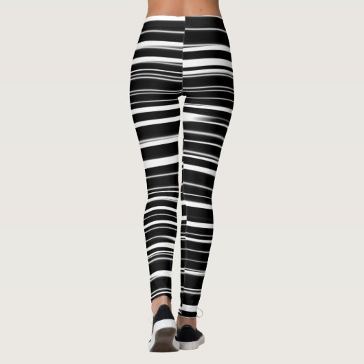 Abstracte 130716(07) horizontale strepen leggings (Achterkant)