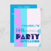 Abstracte 14e verjaardag kaart (Voorkant / Achterkant)