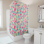 Abstracte 160417 - Kleuren op wit Douchegordijn (In situ)