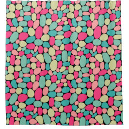 Abstracte 160417 - Kleuren op zwart Douchegordijn