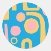 Abstracte 170914v2 ronde sticker (Voorkant)