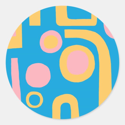 Abstracte 170914v2 ronde sticker (Voorkant)