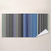 Abstracte #1: Blauw en grijs Badhanddoek (Badhanddoek)