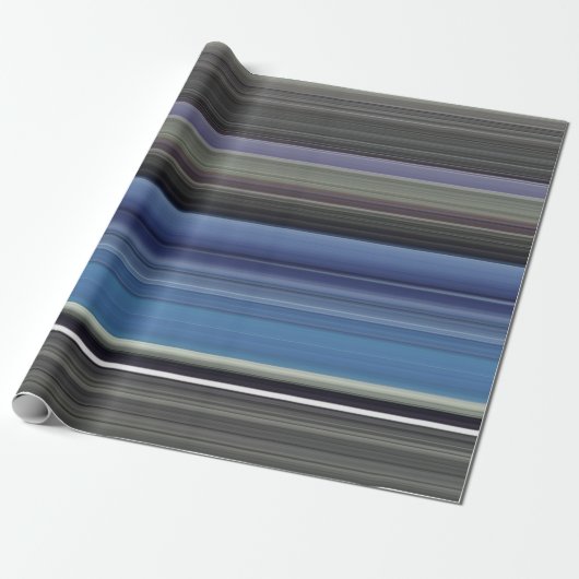 Abstracte #1: Blauw en grijs Cadeaupapier (Uitgerold)