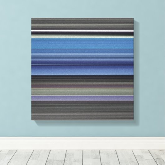 Abstracte #1: Blauw en grijs Canvas Afdruk (Insitu (Houten vloer))