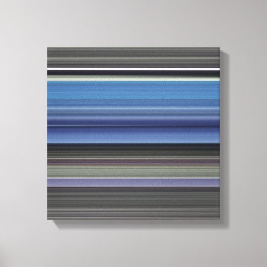Abstracte #1: Blauw en grijs Canvas Afdruk (Voorkant)