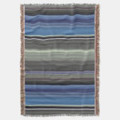 Abstracte #1: Blauw en grijs Deken (Voorkant Verticaal)