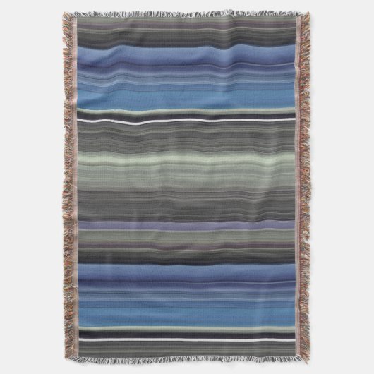 Abstracte #1: Blauw en grijs Deken (Voorkant Verticaal)