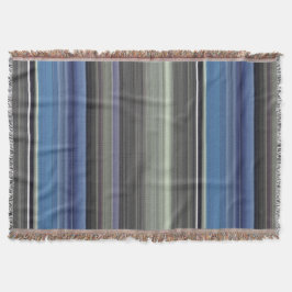 Abstracte #1: Blauw en grijs Deken