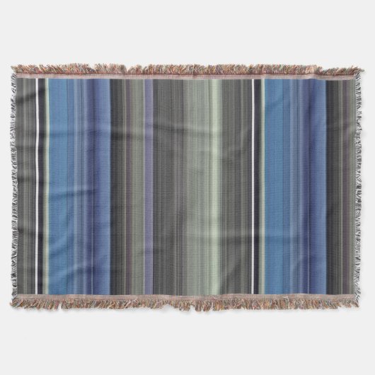 Abstracte #1: Blauw en grijs Deken (Voorkant)