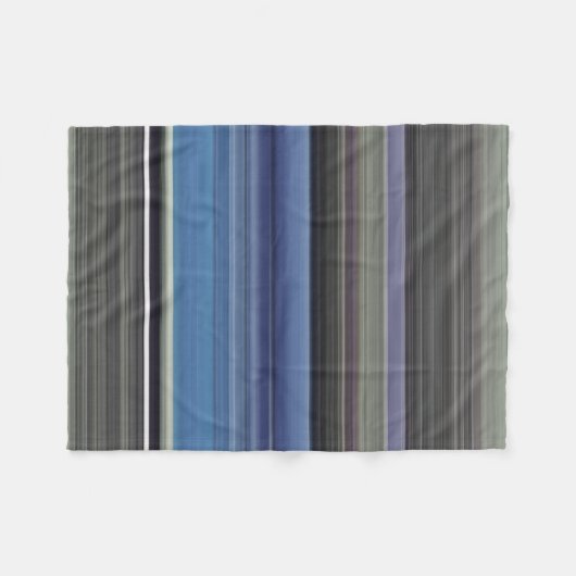 Abstracte #1: Blauw en grijs Fleece Deken (Voorkant (Horizontaal))