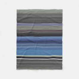 Abstracte #1: Blauw en grijs Fleece Deken