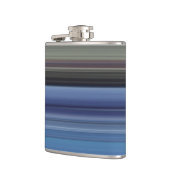 Abstracte #1: Blauw en grijs Heupfles (Links)