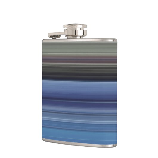 Abstracte #1: Blauw en grijs Heupfles (Links)