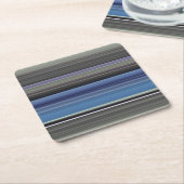 Abstracte #1: Blauw en grijs Kartonnen Onderzetters (Schuin)