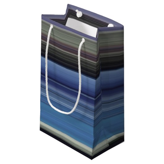 Abstracte #1: Blauw en grijs Klein Cadeauzakje (Voorkant Gekanteld)