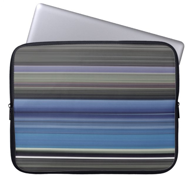 Abstracte #1: Blauw en grijs Laptop Sleeve (Voorkant)