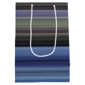 Abstracte #1: Blauw en grijs Medium Cadeauzakje (Achterkant)
