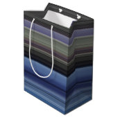 Abstracte #1: Blauw en grijs Medium Cadeauzakje (Achterkant Gekanteld)