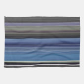 Abstracte #1: Blauw en grijs Theedoek (Horizontaal)